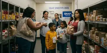 Family receiving food assistance, symbolizing SNAP benefits