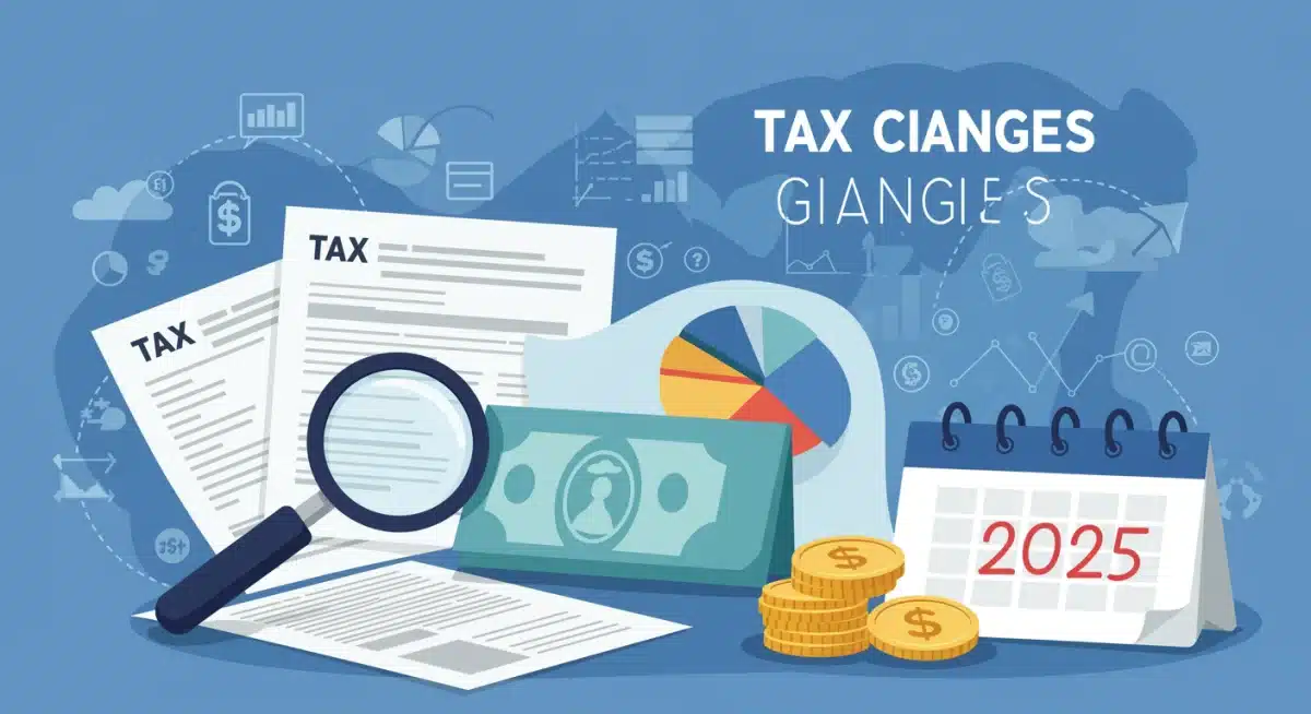 Illustrative image of tax documents and calendar for 2025 tax planning