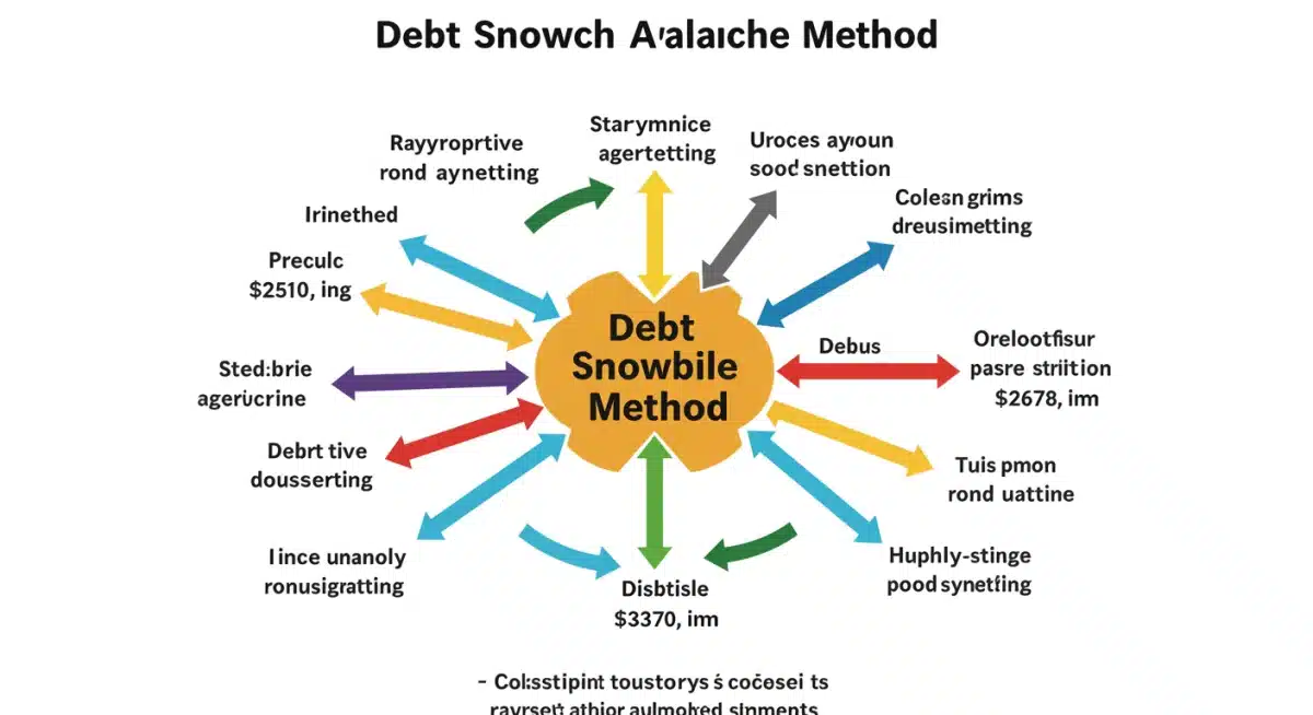 Illustration of debt snowball and avalanche strategies for debt reduction