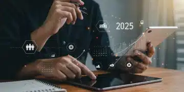 Person analyzing financial charts for 2025 retirement planning