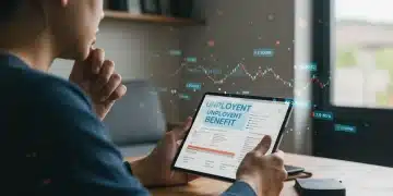 Thoughtful person reviewing unemployment benefits updates on a tablet for 2025