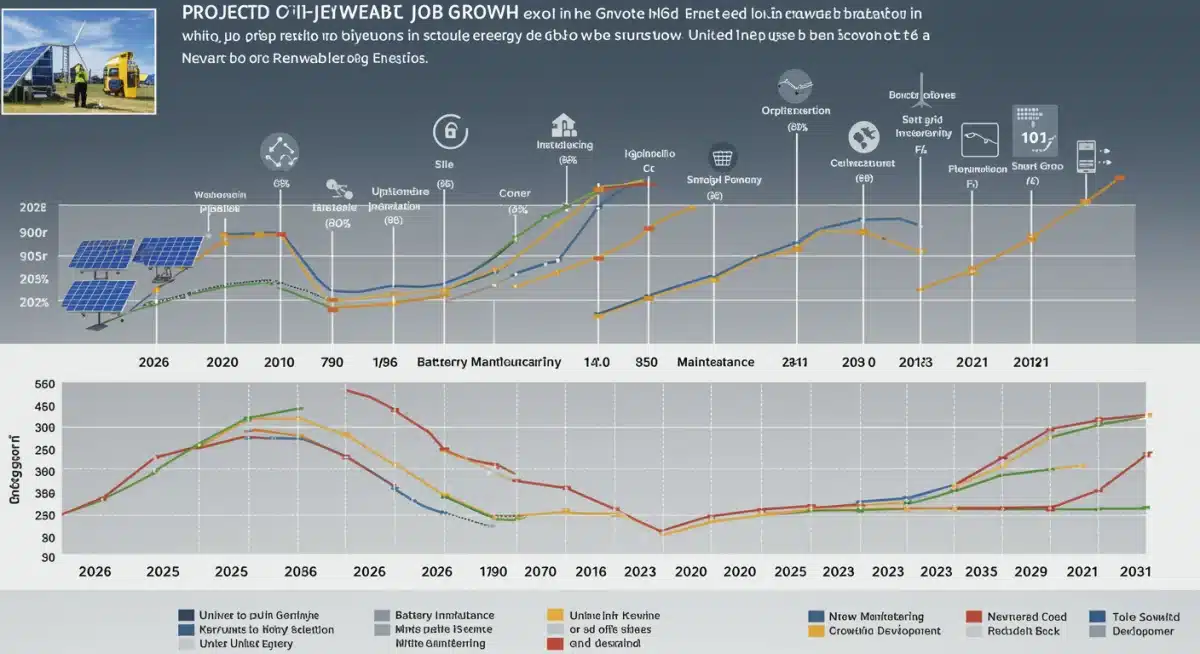 Projected job growth in US renewable energy sectors 2026-2031