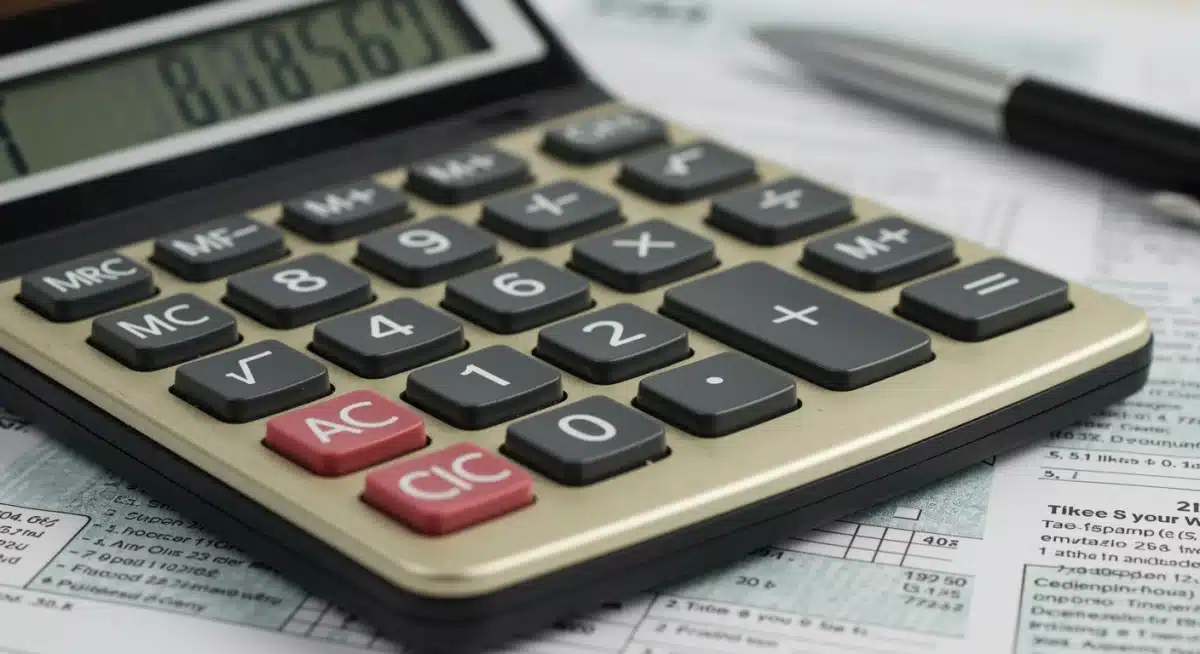 Calculator and tax forms illustrating Child Tax Credit calculations