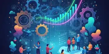 Futuristic financial landscape with gears and charts representing 2026 benefits