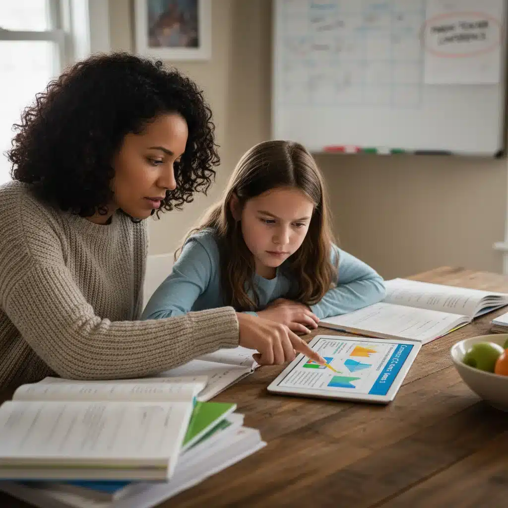 Parent and child reviewing homework, reflecting on education policy impact.
