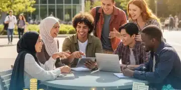 Students smiling, symbolizing financial relief from education reform